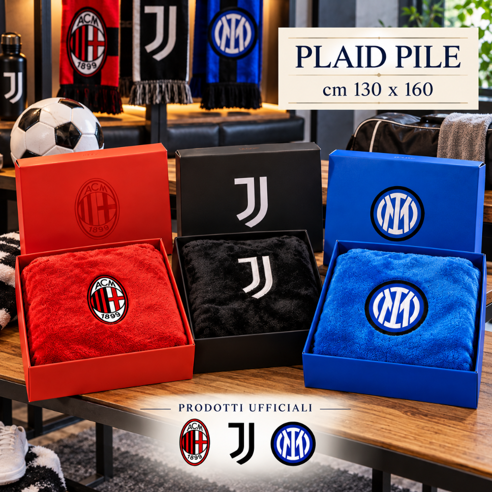 LocalShop24 - Plaid in Pile pile Inter - Milan - Juventus